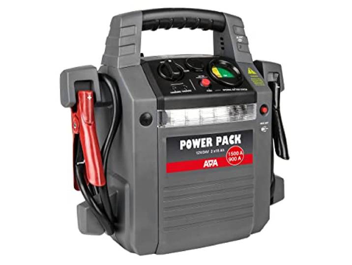 APA 16524 Power Pack 12/24V, Starthilfe 900A, Lithium Ion, Grey