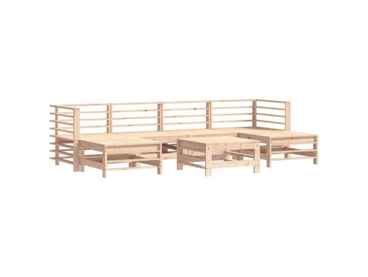 vidaXL 7-tlg. Garten-Lounge-Set Massivholz Kiefer