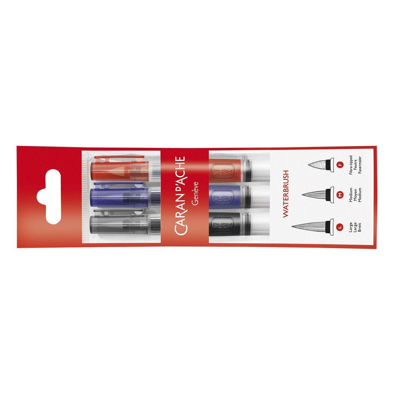 Caran d'Ache Pinsel mit Wasserreservoir im 3er Set (15 mm) (115.303)