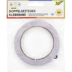 folia doppelseitiges Klebeband 10 mm  x 18 m transparent