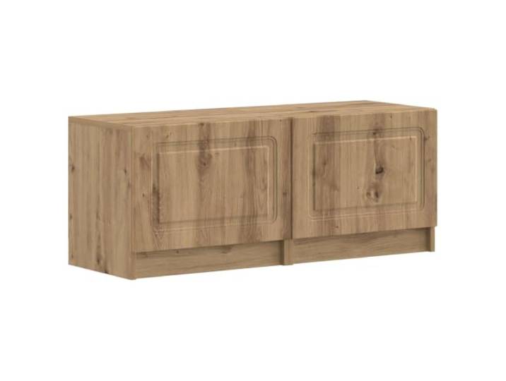 GKHPYURE TV-Schrank aus Holz, handwerkliche Eiche Technisches Holz, handwerkliche Eichenfarbe, reversible Türen, großer Raum, platzsparendes Profil