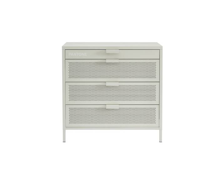 Pantone Commode en acier 4 tiroirs Beige Sable