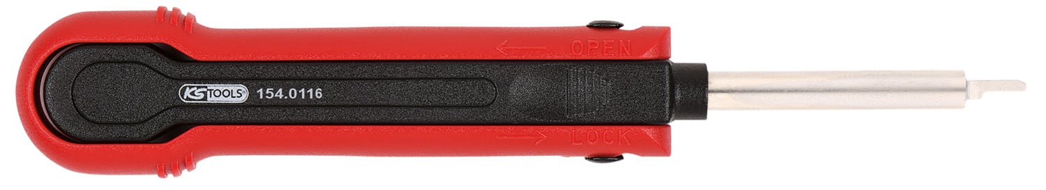 KS Tools Ontgrendelingsgereedschap voor platte en ronde connectoren, 151 mm, veerstalen
