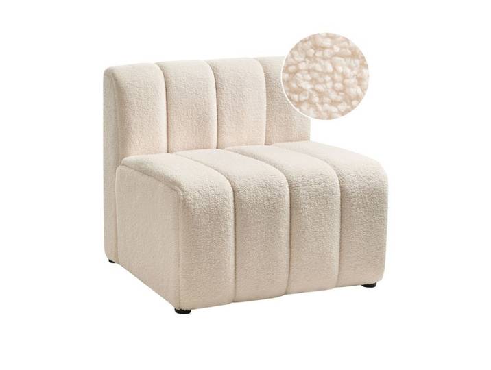 Fauteuil KAGE Bouclé Marron clair