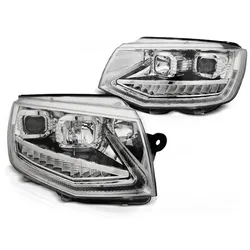 Scheinwerfer DRL LED Tagfahrlicht passend für VW T6 Bj. 15-19 Chrom mit dynamische Blinker