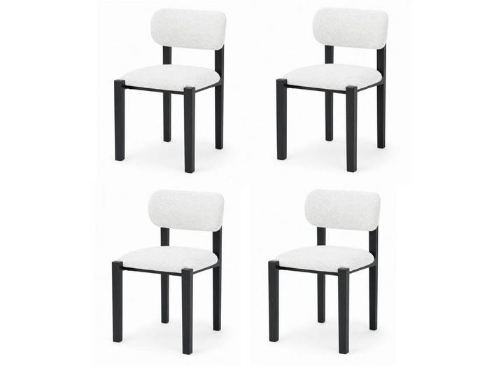 Xlmoebel Sitzgruppe Moderne Esszimmerstühle in Weiß – 4er Set, stabil und ästhetisch, Made in Europa