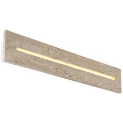 LED Wandleuchte Wandlampe Wohnzimmerlampe Up & Down Memory Travertin H 11 cm