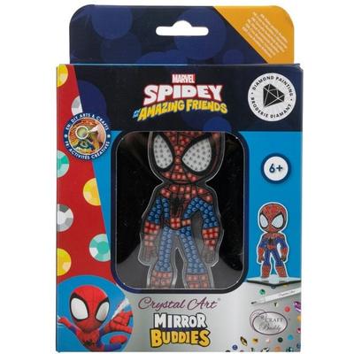 Craft Buddy CAPLB-31MCU007 - Crystal Art Mirror Buddies, Marvel, Spidey Amazing Friends, Diamond Painting