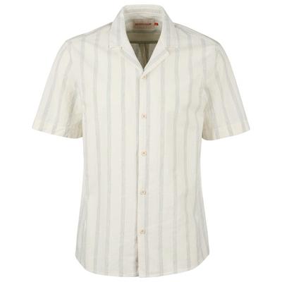 Revolution - Cuban Shirt Striped S/S - Hemd Gr S weiß
