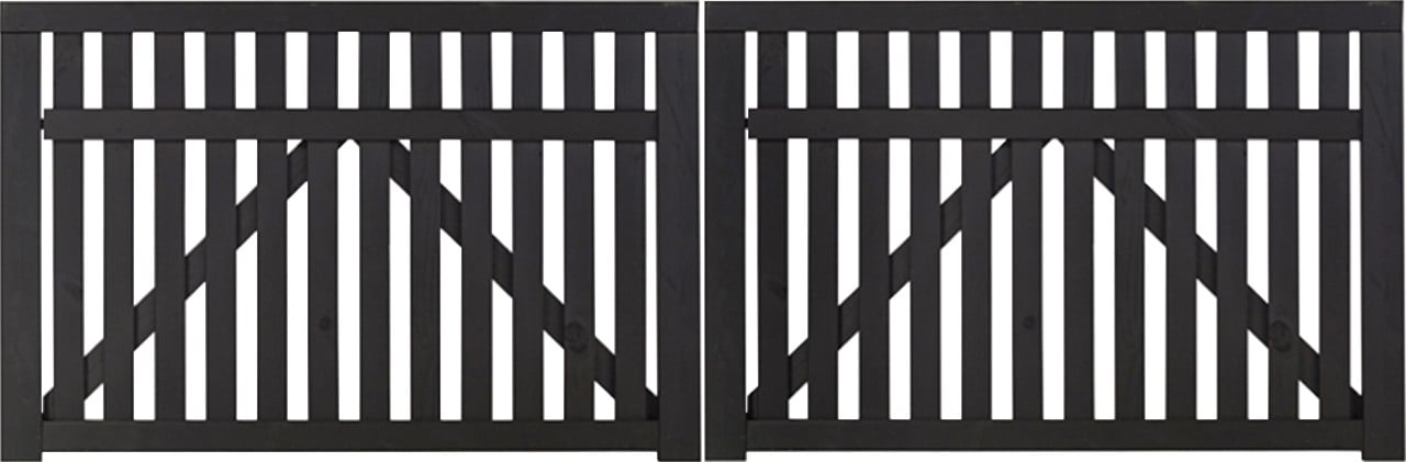Plus Doppeltor Country 300 x 98 cm schwarz