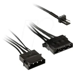 KOLINK 04955 - Kolink Lüfter Adapterkabel 3-Pin zu 2x 4-Pin Molex - 245mm, schw