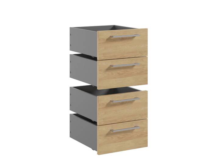 Novel Schubladenset Colorado, Hickory, Metall, 32.3x32x35 cm, Schlafzimmer, Kleiderschränke, Schrankzubehör, Schubladen