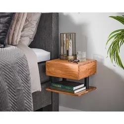 designline »Shelve« Nachttisch aus Akazienholz