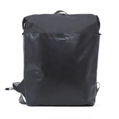 Laptoprucksack 7CLOUDS "Wenuv 7.1", Damen, Gr. B/H/T: 29cm x 37cm x 10cm, onesize, schwarz, Polyethylen, Tarpaulin, Rucksäcke Laptoprucksack, mit recyceltem PET