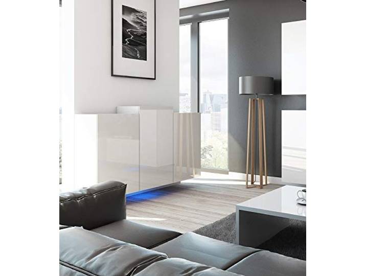 Furnitech K4 Modernes Wohnzimmer, Kommode, Schrank, Sideboard, Schlafzimmer, Esszimmer, Wohnzimmermöbel (Möbel ohne LED, K4_HG_W_2)