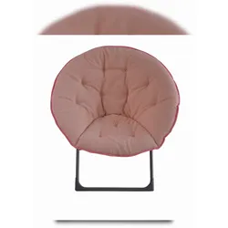 STILVORA Klappstuhl Mondstuhl Rose 85x58x53 cm aus Stoff und Metall platzsparend faltbar mit weicher Schafwollpolsterung stabil bis 110 kg