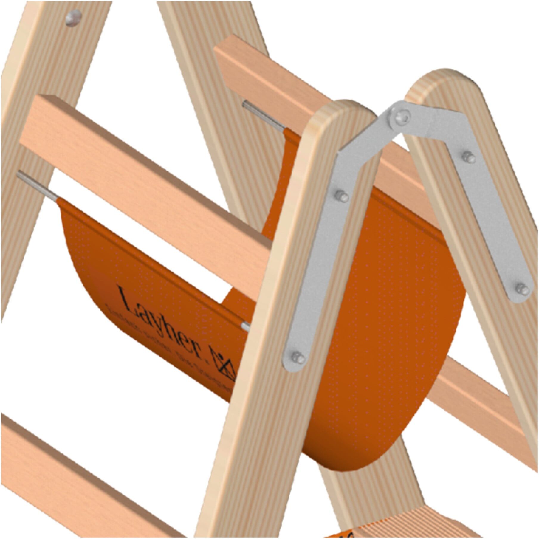 Layher Holzstehleiter 1053 2x6 Sprossen Ö-Norm Z1501 (1053206)