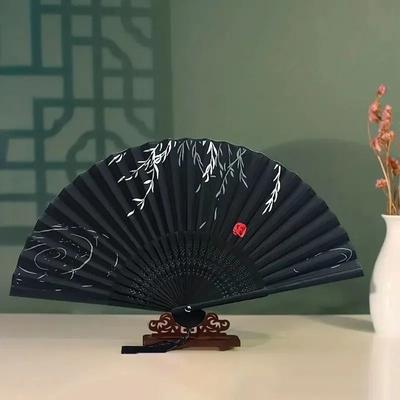 Uplifted Goods Folding Hand Fan For Dance Performance Decoration And Everyday Use green 8.27in