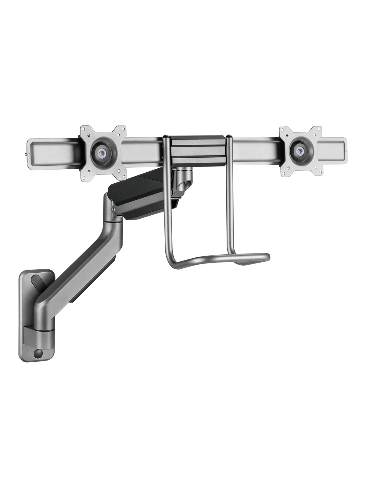 Gembird Adjustable wall 2-display mounting arm