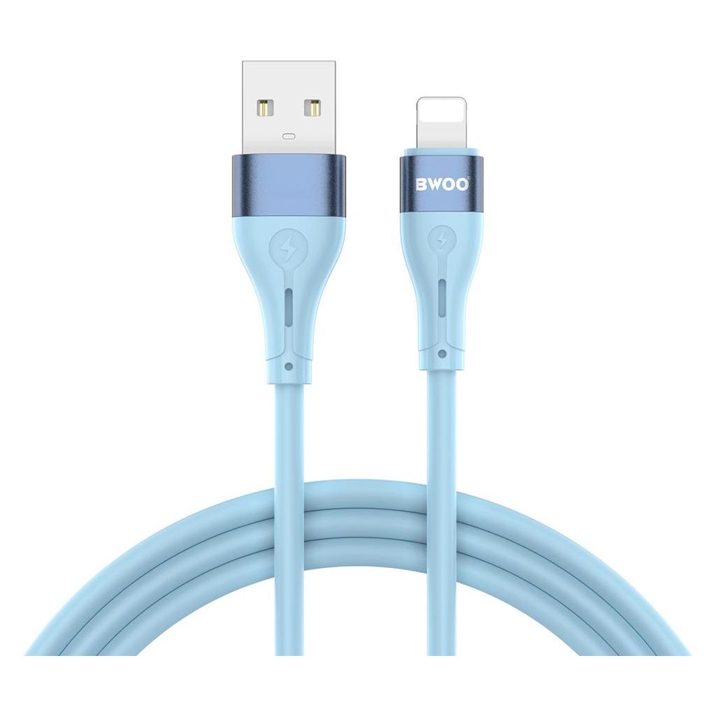 Bwoo Minimalistisches Silikon 3A Kabel X280L USB- zu Lightning blau (1 m, 15 W) (45401006)