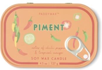 Paddywax Bistro Tin Piment vela perfumada em placa 127 g. Bistro Tin Piment