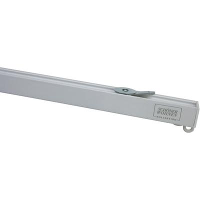 Vorhangschiene "Aluminium-Vorhangschienen Set Emilia 1-Lauf", weiß, B:160cm, SCHÖNER WOHNEN-KOLLEKTION, Gardinenstangen, mit Bohren, verschraubt, Deckenmontage, Serie Emilia