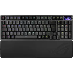 ASUS ROG Azoth 96 HE (DE, Kabelgebunden, Kabellos), Tastatur, Schwarz