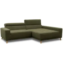 Domo Ecksofa mit Longchair »Helsingborg« - 172x248x44cm - braun -