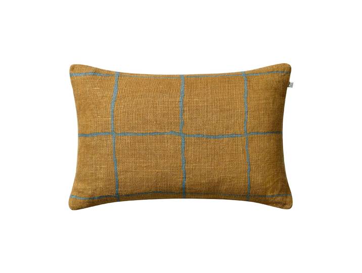 Chhatwal & Jonsson Housse de coussin Chakra 40x60 cm Khaki-heaven blue