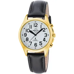 Master Time MTLA-10942-12L Sprechende Damen-Funkuhr Goldfarben/Schwarz