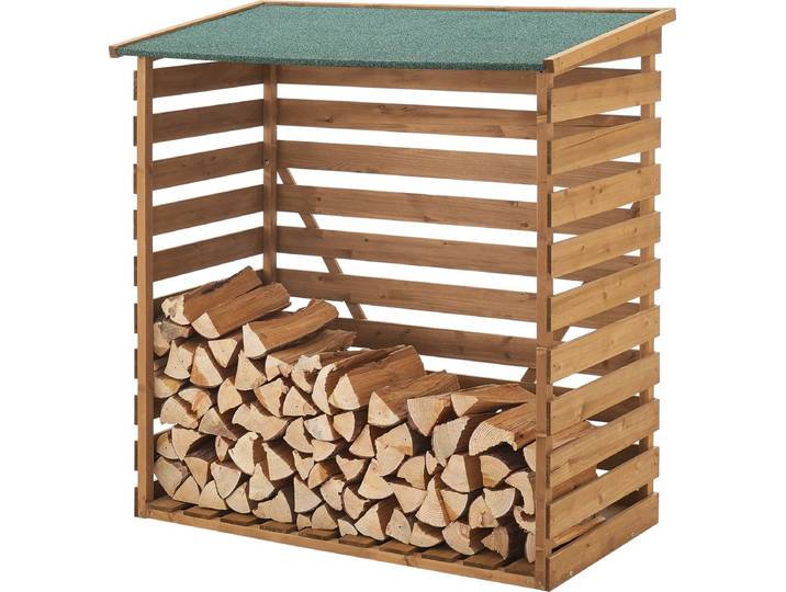 Houten brandhout rek houtopslag 116x64x123 cm