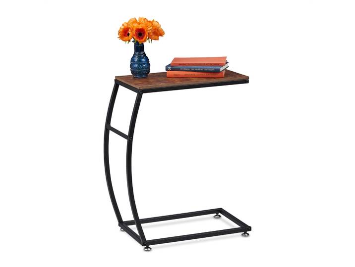 Beistelltisch Industrial Design Braun-Schwarz