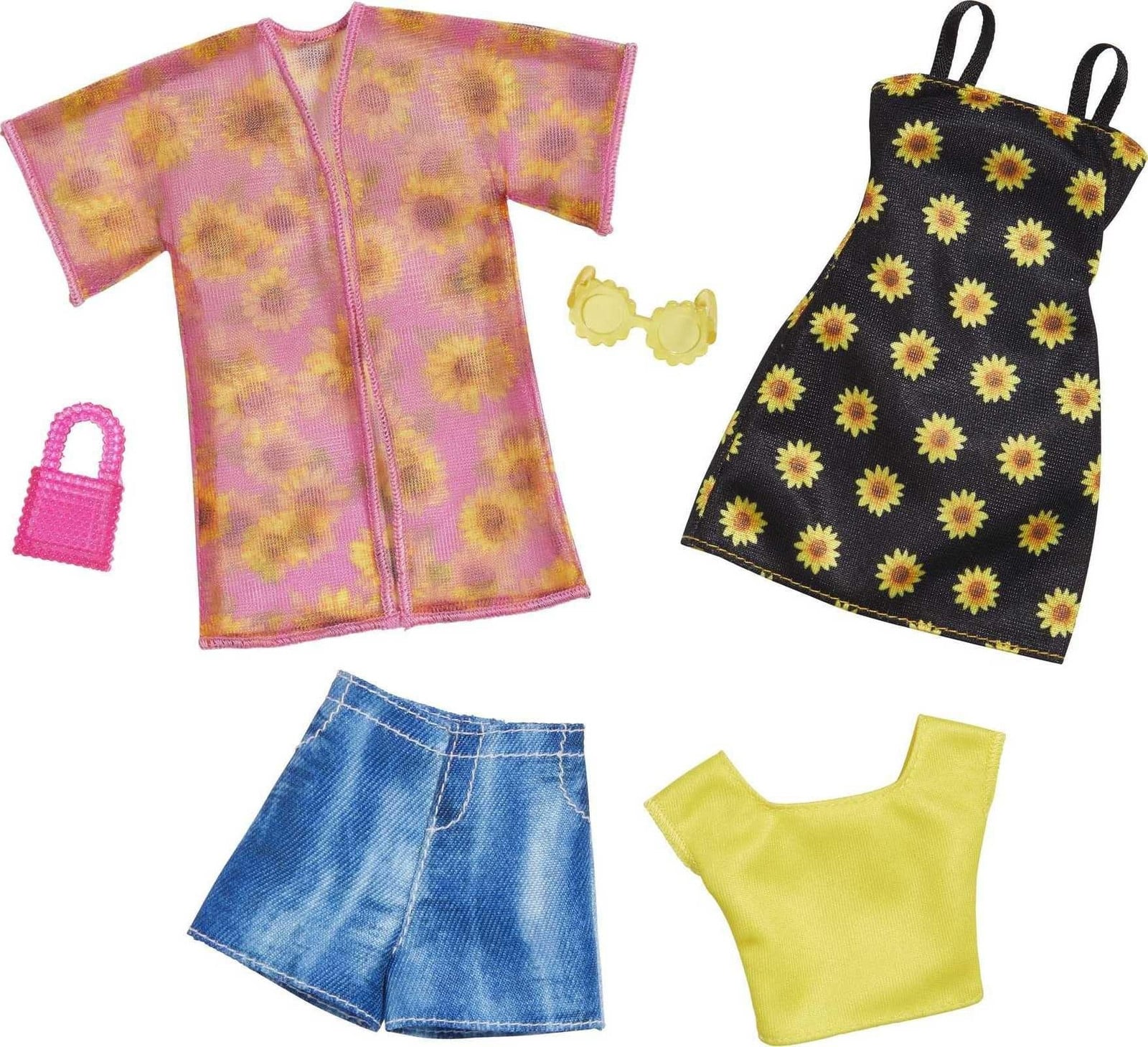 Barbie Mode Set met Tie-Dye en Zonnebloemen - Multi-kleur