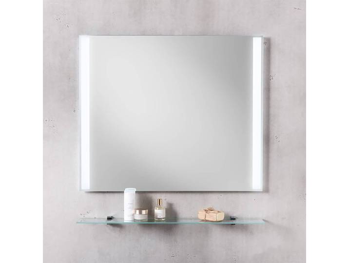 LED-Badspiegel B.Brilliant 80cm Silber Spiegelglas Kunststoff 80cm