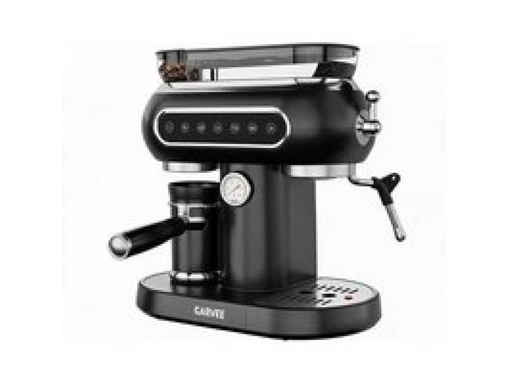 Koioplie Machine à café électrique compacte à porte-filtre expresso crémeux design élégant noir cuisine moderne
