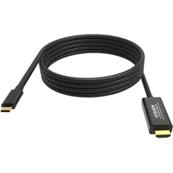 Vision 8K bei 60 Hz - USB-C 3.1 (m) zu HDMI (m) (2 m), Videokabel, Schwarz