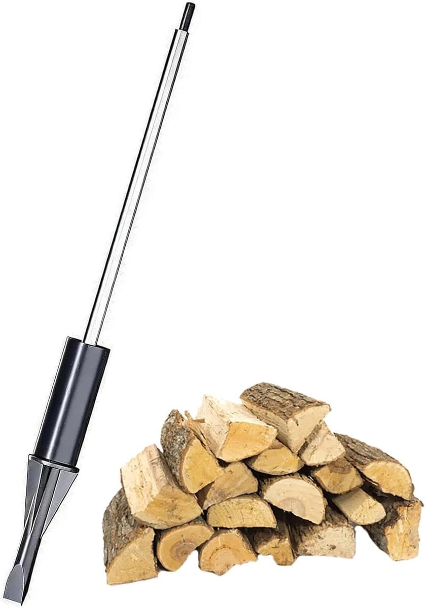 Handmatige Houtsplijter Zwart - Houtklover Gereedschap voor Brandhout - Hoogte: 113-121 cm