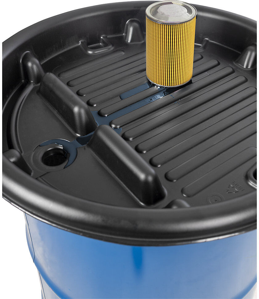 kaiserkraft PE-Fass-Abtropftrichter, für 200-l-Stahlfässer, Volumen 20 l