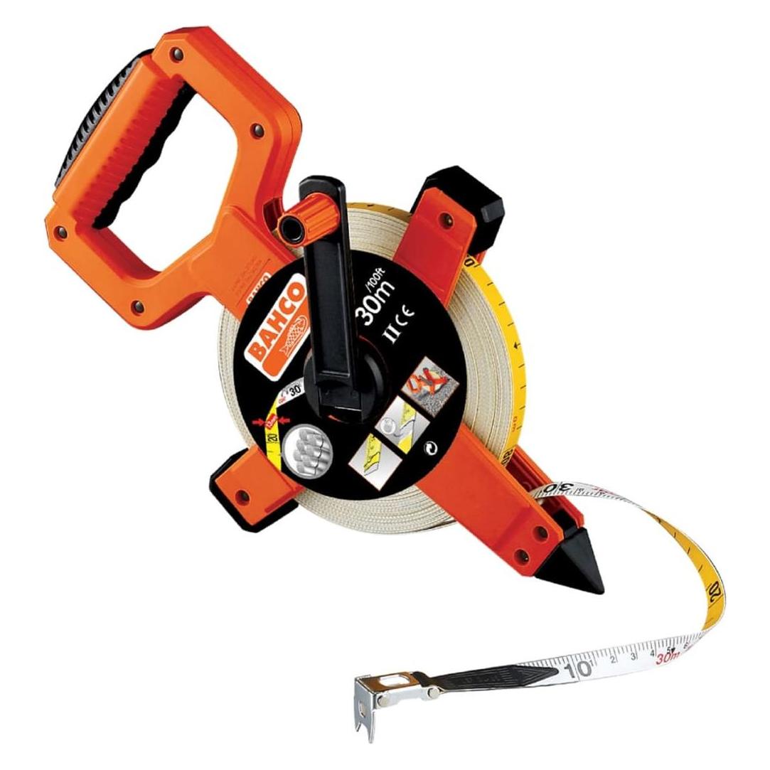Bahco Massband mit nylonbeschichtetem Band, offenes Gehäuse, metrisch 30 m (30 m) (LTS-30)