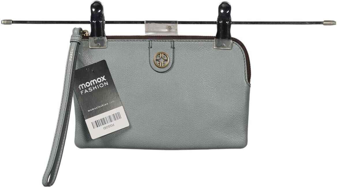 Fossil Damen Handtasche klein Leder, Hellblau, Leder - Second Hand
