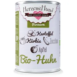 Herzenshund Bio-Huhn mit Bio-Kartoffel | 12x 400g Hundefutter