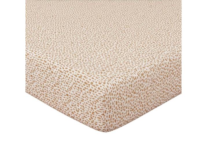 Drap-housse en coton beige 160x200x28cm
