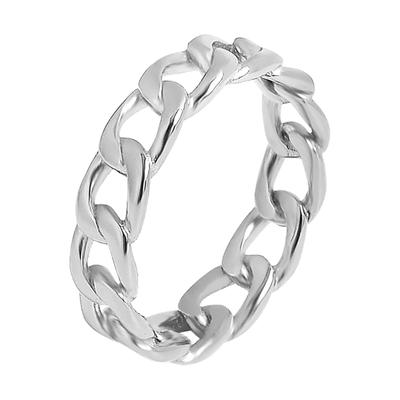 Fingerring AKZENT "Silvana, silberfarbig, langlebig" Gr. 54, silber (silberfarbig), Fingerringe, Damen, 54, Edelstahl, Fingerring