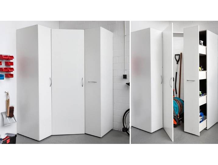 Wimex Mehrzweckschrank Eckschrank MRK Mehrzweckschrank Apothekerschrank weiß