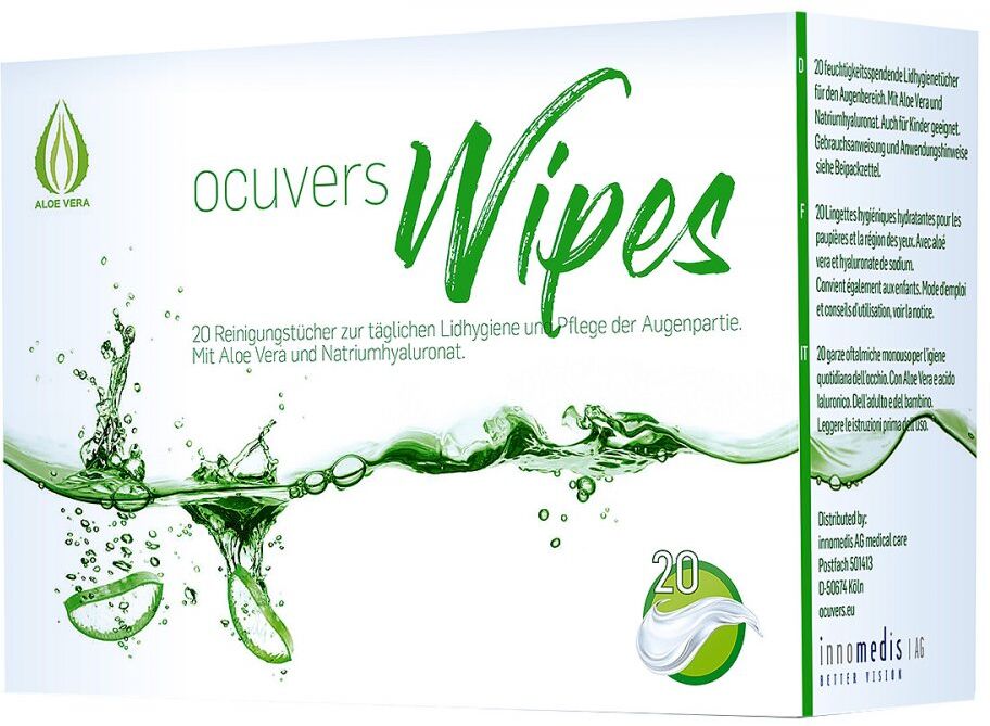 Ocuvers wipes Lidrandpflege