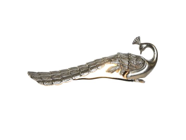 Lampe paon en aluminium doré 50x12x17 cm