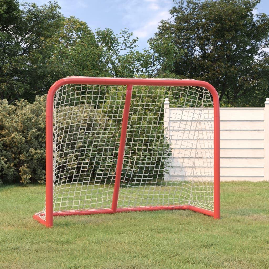 Hockeytor in Rot und Weiß, 183 x 71 x 122 cm, aus Polyester, 15.28 kg, für Athletik, Feldhockey und Lacrosse