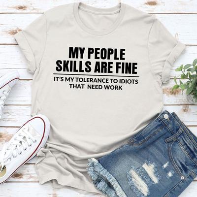 My People Skills Are Fine Tee Mauve 3XL
