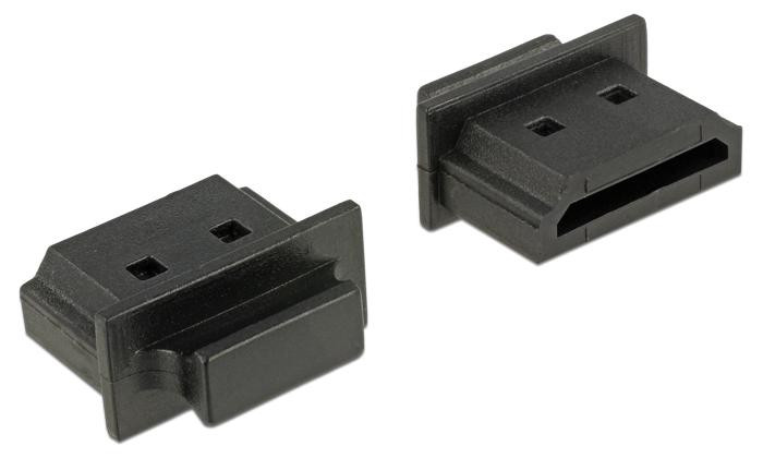 Delock 64029 Staubbescherming voor HDMI-A-poort met vergrendeling, 10 stuks, zwart
