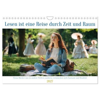 Lesen ist eine Reise durch Zeit und Raum (Wandkalender 2027 DIN A4 quer), CALVENDO Monatskalender